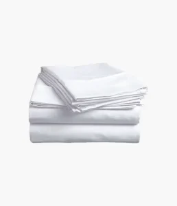 Fehér vászon szaunalepedő 100% pamutból, természetes kényelem szaunázáshoz.